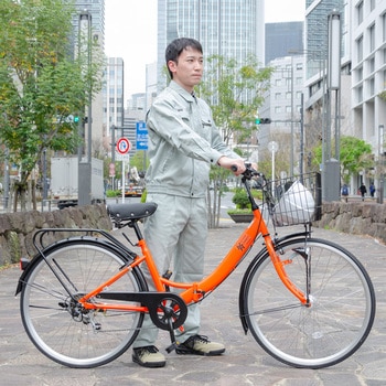 オレンジ シティサイクル 前面バスケット付き　引取限定のみ 楽天市場】オレンジ（シティサイクル｜自転車・サイクリング