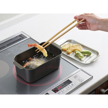 食彩亭 角型蓋付天ぷら鍋 タマハシ
