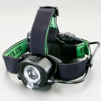 [単3x3本] LEDヘッドライト(充電池セット) エスコ