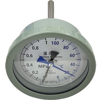 0- 100℃/0-0.6MPa 温圧計(横型) エスコ