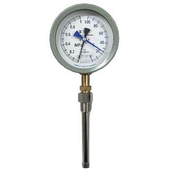 0- 100℃/0-1.0MPa 温圧計(立型) エスコ
