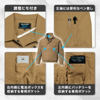 空調作業服ファンバッテリーセットKU91400sbt11 さくら電子