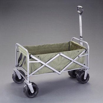 60kg キャリーカート(折畳/ストッパー付/OD) エスコ