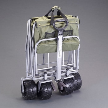 60kg キャリーカート(折畳/ストッパー付/OD) エスコ