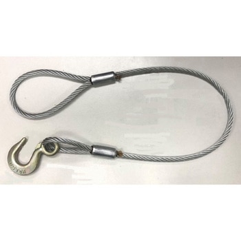 0.5t フック付ワイヤー(片側アイ/ラッチ無) エスコ