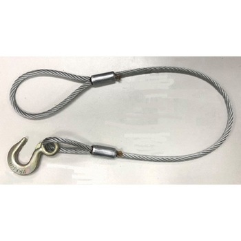 0.5t フック付ワイヤー(片側アイ/ラッチ無) エスコ