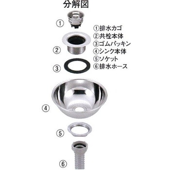 丸型シンク(ステンレス製) エスコ