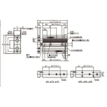 STR2-M-20-80 STR2シリーズ スーパーツインロッドシリンダ CKD 複動・標準形 チューブ内径20mmストローク80mm -  【通販モノタロウ】