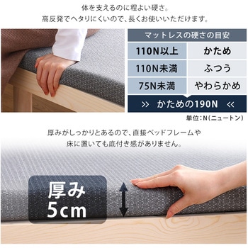 高反発ウレタンマットレス【Beleza5-ベレーザ・ファイブ-】(クイーン) ホームテイスト