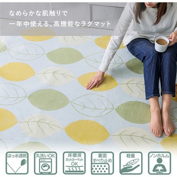 マイクロファイバー・デザインラグマットSサイズ(130×185cm)洗えるラグマット 【WASHFA2】 ホームテイスト