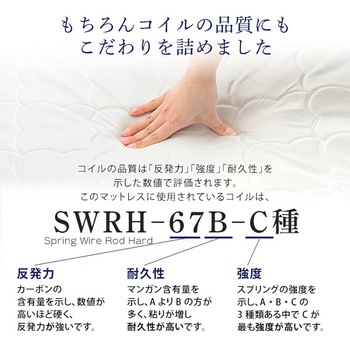 パイン材高さ2段階調整脚付きすのこベッド ポケットコイルマットレスセット(シングル) ホームテイスト