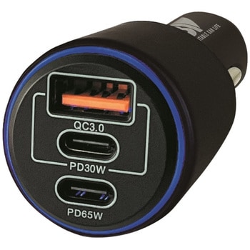MAX95W USBソケット Aポート(QC3.0 MAX18W)+Cポート(PD MAX65W)+Cポート(PD MAX30W) 12V/24V共用 JB(日本ボデーパーツ工業)