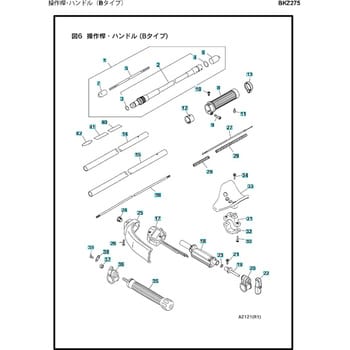 582340902 ゼノア エンジン刈払機 BKZ275 部品 シャフトおよびハンドル 1個 ゼノア 【通販モノタロウ】