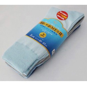 コーマ糸使用 快適メッシュ先丸靴下 ハヤシ[靴下]