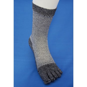 コーマ糸使用 さわやかメッシュ5本指靴下 ハヤシ[靴下]