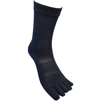 コーマ糸使用 さわやかメッシュ5本指靴下 ハヤシ[靴下]