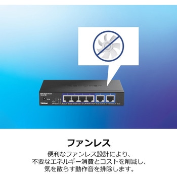 5/10G マルチギガスイッチングハブ 6ポート 専用ACアダプタ付 TRENDnet
