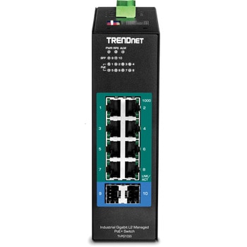 産業用L2マネージドスイッチングハブ af/at ギガ 10ポート 24-57V TRENDnet