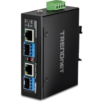 産業用メディアコンバータ SFP⇔ギガRJ-45 PoE(bt)対応 TRENDnet