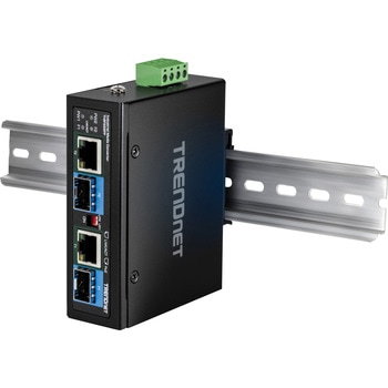 産業用メディアコンバータ SFP⇔ギガRJ-45 PoE(bt)対応 TRENDnet