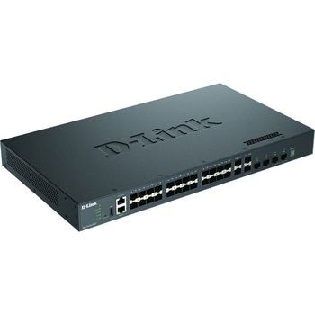 10ギガビットL3スタッカブルスイッチ、10G SFP+スロット×28、25G SFP28スロット×4、リミテッドライフタイム保証対象 D-LINK