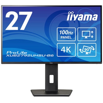 液晶ディスプレイ 27型/3840×2160/HDMI、DisplayPort/ブラック/スピーカー：あり/IPS方式パネル/昇降/回転 iiyama(イイヤマ)