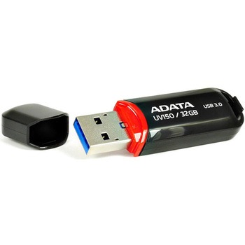 USBメモリ UV150 32GB USB3.2 Gen1対応 キャップ式 ブラック /5年保証 ADATA