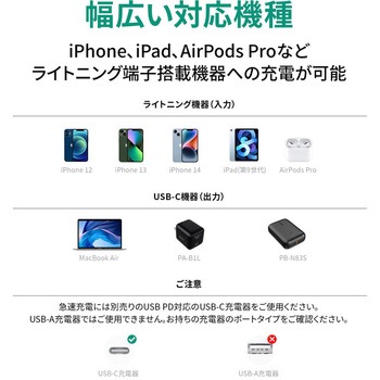 ケーブル Impulse series Digital Display[USB Type-C to Lightning]1m ブラック AUKEY(オーキー)