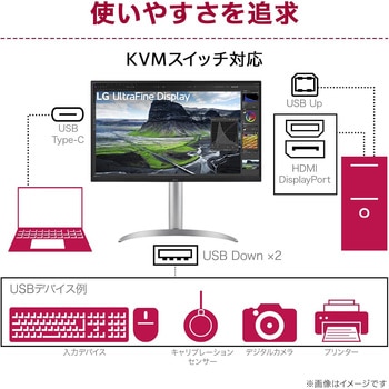 31.5インチ ワイド液晶ディスプレイ(3840x2160/IPS/アンチグレア/HDMIx2/DP/TypeC(PD90W)/スピーカー/チルト/高さ調整/ピボット/3年保証) LG