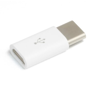 microUSB->TypeC変換コネクタ(WH) 日本トラストテクノロジー