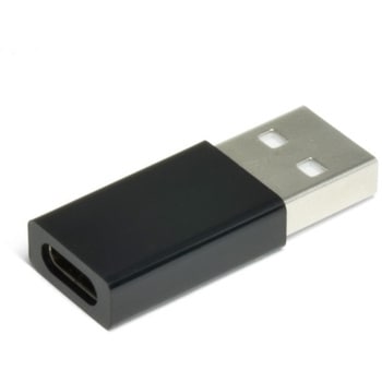 TypeC->USB2.0(A)オス変換コネクタ(BK) - 日本トラストテクノロジー