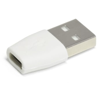 microUSB->USB2.0(A)オス変換コネクタ(WH) 日本トラストテクノロジー