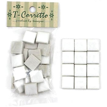 15K-01 ���U�C�N�^�C�� T-�R���b�g �p �ʐ�q�� �z���C�g�F �T�C�Y15�~15�~4mm 1��(25��) 84940415