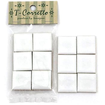 25K-01 ���U�C�N�^�C�� T-�R���b�g �p �ʐ�q�� �z���C�g�F �T�C�Y25�~25�~4mm 1��(12��) 84940564