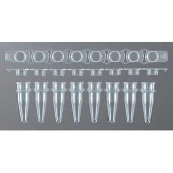 PCR用8連チューブ/キャップセット 125セット入 アズワン