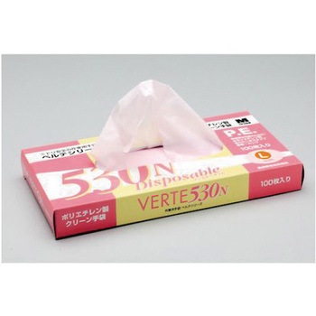 ポリエチレン製手袋 ベルテ530N 100枚入 VERTE530Nシリーズ ミドリ安全