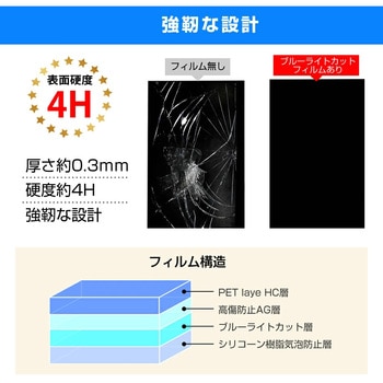 液晶保護フィルム マウス G-Tune E5-I9G60BK-A 15.3インチ ブルーライトカット 反射防止 メディアフューチャー