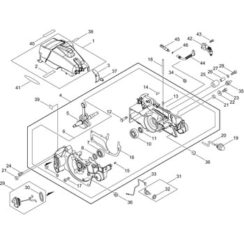 【部品】 クランクケース エンジンチェンソーCS358-S 共立