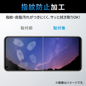 OPPO Reno7 A ( OPG04 ) ガラスフィルム 高透明 強化ガラス 10H 指紋防止 傷防止 飛散防止 エアーレス エレコム
