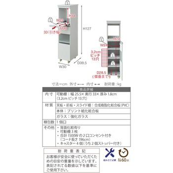 キッチン隙間収納ラック ハイタイプ 食器棚 コンセント付きキャスター付き ジェイケイ・プラン
