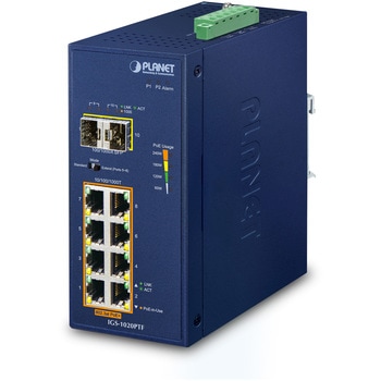 産業用PoEスイッチングハブ Giga8ポート SFP 2ポート af/at PLANET Technology
