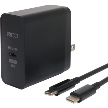 PD対応45W USB-ACアダプタ Type-Cケーブル付 MCO