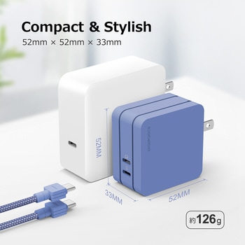 65W 2C USB Type-C PD急速充電器2ポート デジフォース