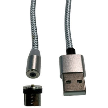 マグネット式充電用USBケーブル USB TypeA-microUSBヘッド端子 トライメイト
