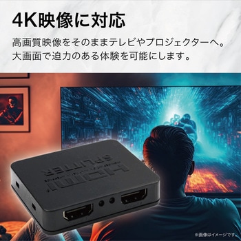 HDMI分配器 1入力2画面同時出力 4K トライメイト