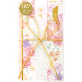 花柄御祝金封 ピンク マルアイ