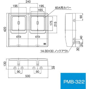 化粧ボックス(電力量計取付ボックス) 伊藤電気製作所 プラボックス本体