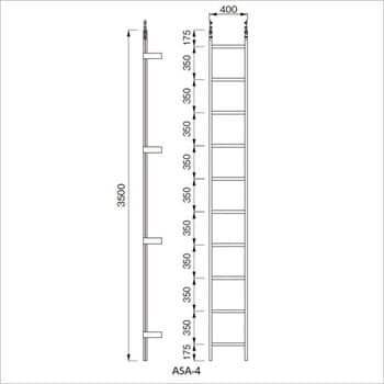 ASA-4S 3500 アルミASタラップ 1台 ACE(エース) 【通販サイトMonotaRO】