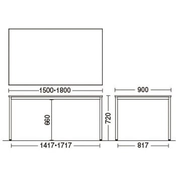 抗ウイルステーブル(組立サービス付き) プラス(家具)