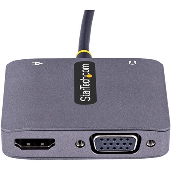 122-USBC-HDMI-4K-VGA USBマルチポートハブ/USB Type-C接続/シングルモニター/4K60Hz HDMI u0026 VGA/100W  USB PD/3.5mmオーディオ出力 1個 StarTech.com 【通販モノタロウ】